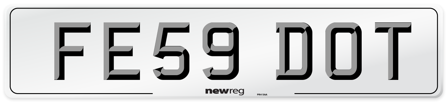 FE59 DOT Number Plate from New Reg